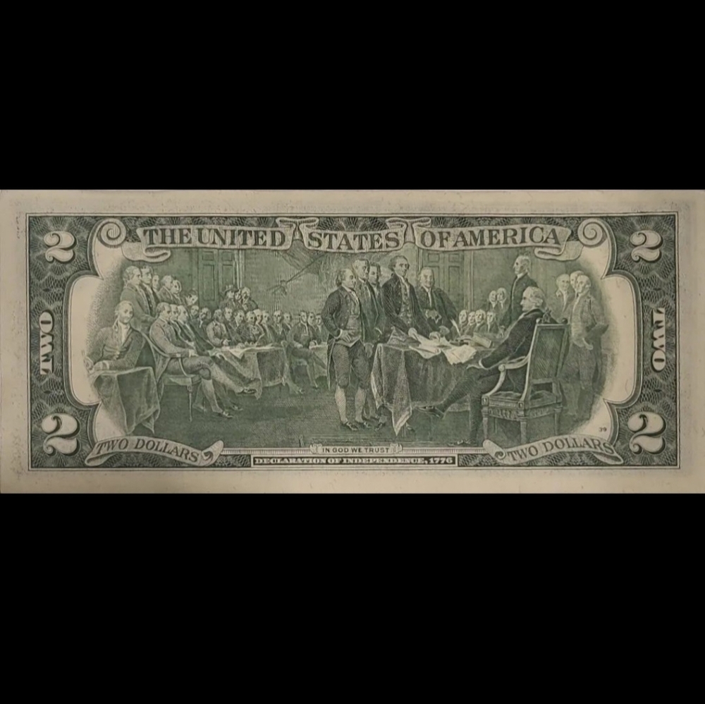 United States Of America Uncirculated Two Dollar Bill 1976 - Picture 2 of 2